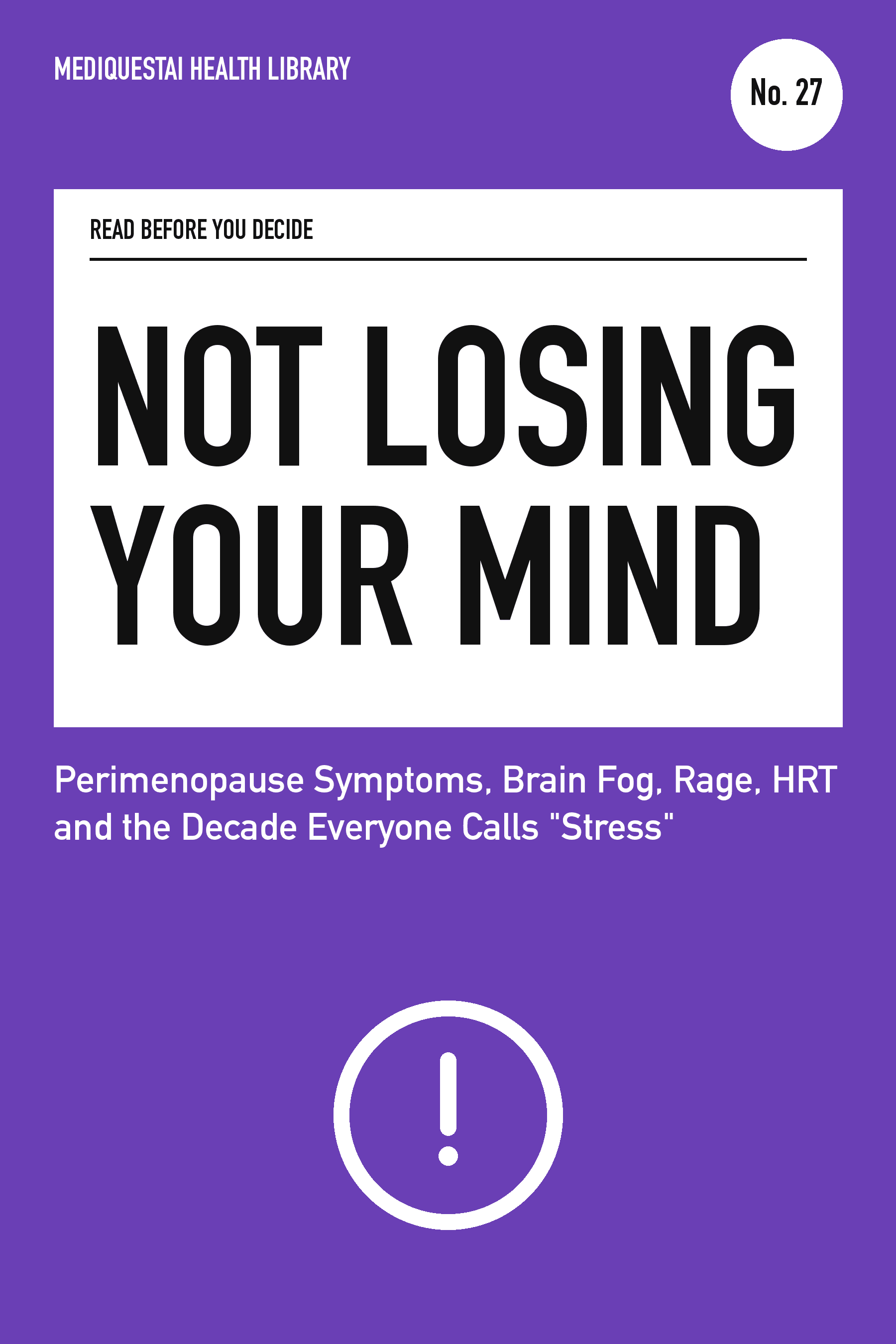 Cover of Not Losing Your Mind